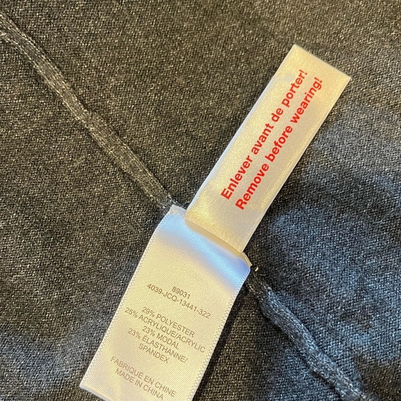 Charcoal Fringe-Trim Open Cardigan – NWOT size M - Picture 3 of 8